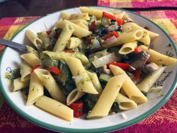 pasta with veggies